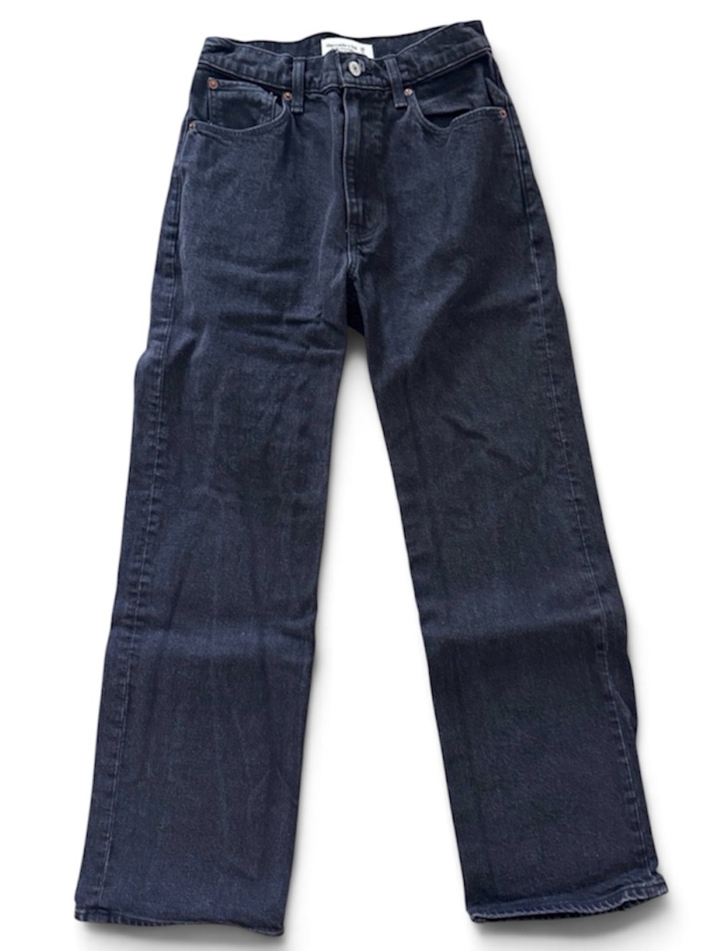 Abercrombie & Fitch Women's The 90’s High-Rise Relaxed Jeans Black 26 Short